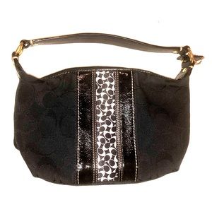 Coach black fabric mini hobo bag 💼